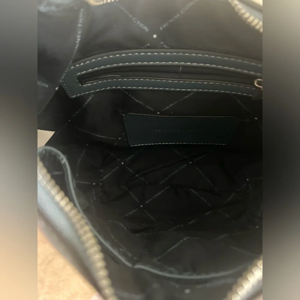 NWT FRENCH CONNECTION Smooth Ring Closure Shoulder Hobo Bag Legion Blue